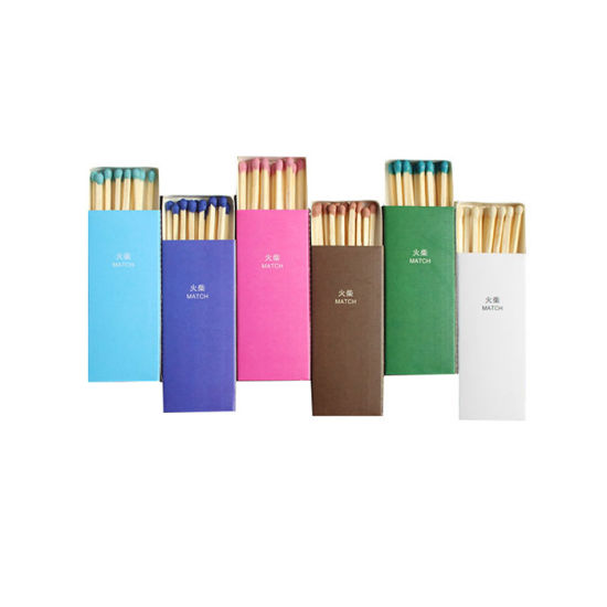 Custom Size Cheap Colorful Long Cigar Matches 4 Inch Wood Matches Manufacturer