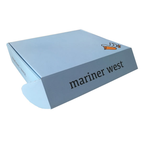 Custom Printing Your Own Logo Blue Color Postal Corrugated Board Paper Box