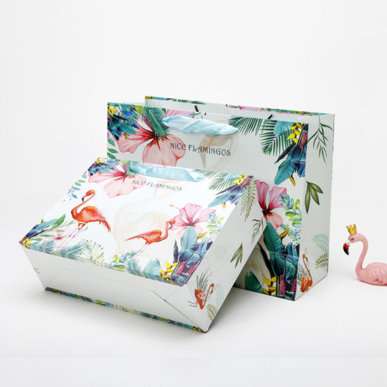 OEM Eyelash Luxury Lovely Gift Paper Bag nga adunay Logo Color Printing